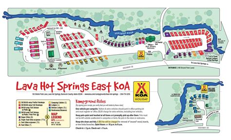 Lava Hot Springs, Idaho Campground Map | Lava Hot Springs East KOA Holiday