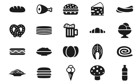 set icon food and drink, vector illustration 27914286 Vector Art at ...