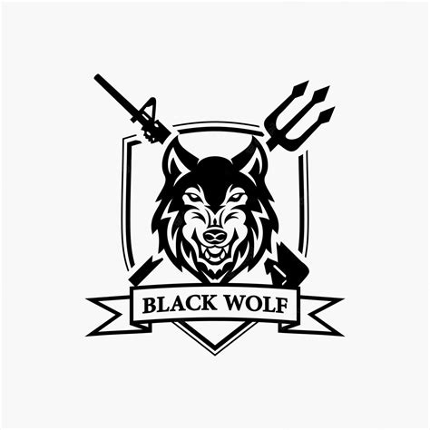 Premium Vector | Black wolf logo vector premium design