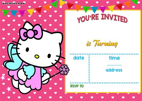 FREE Hello Kitty Invitation Templates | DREVIO