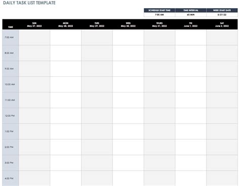 Daily Task List Template Word - Toptemplate.my.id