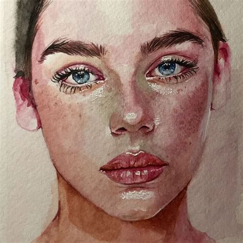 🌼🌼🌼 Watercolor Portrait Tutorial, Watercolor Art Face, Watercolor ...