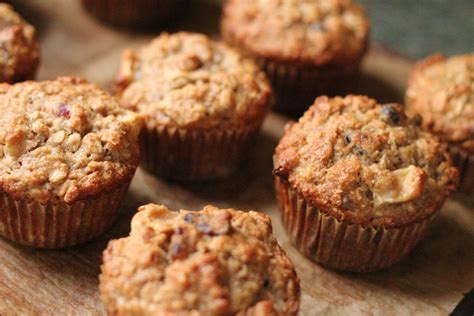 banana, apple and oatmeal muffins