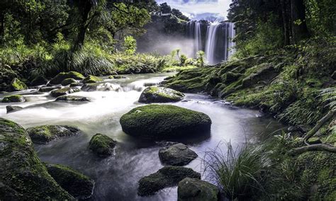 Genesis - Whangarei Falls, Northland New Zealand, a 3 shot panorama of ...