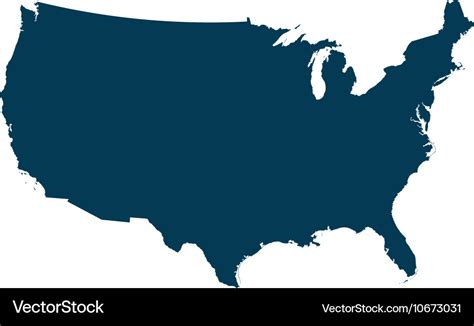 Usa country map Royalty Free Vector Image - VectorStock