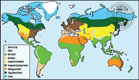 Temperate Grassland Biome Map