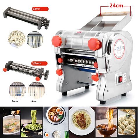 750W 110V Stainless Steel Commercial Electric Noodle Making Pasta Maker ...