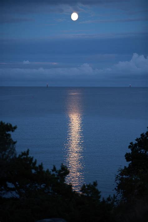 Full Moon Over Sea by Johner Images