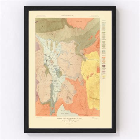 Vintage Map of Mammoth Hot Springs 1904 by Ted's Vintage Art