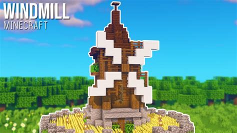 Minecraft : How to Build a Windmill | Small Windmill Tutorial - YouTube