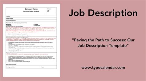 Job Description Template