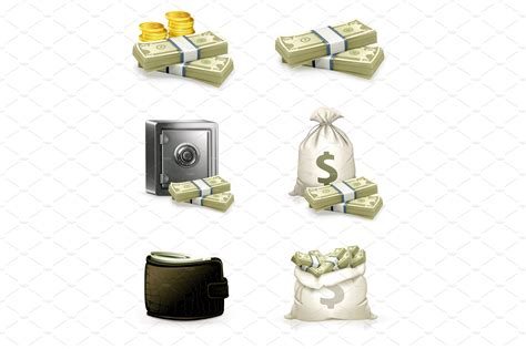 Paper money and coins icons | Icons ~ Creative Market