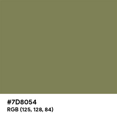 Dark Sage color hex code is #7D8054