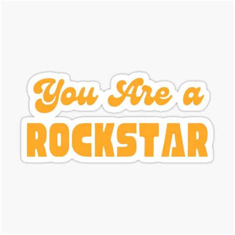 "You're A Rockstar" Sticker for Sale by PureGeometry | Redbubble