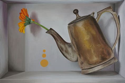 Oil painting of a teapot | Stilleven schilderij, Stilleven, Schilderij