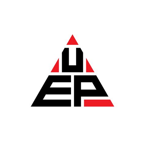 UEP triangle letter logo design with triangle shape. UEP triangle logo ...