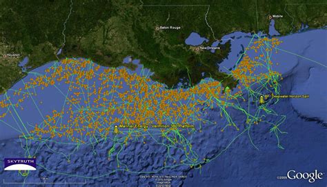 Gulf Oil Rig Locations Map