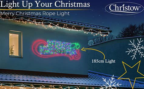 Merry Christmas Rope Light Sign | Christow