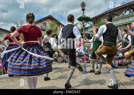 Schuhplattler - Alpine folk dance of Bavaria and Austria. Austrian ...