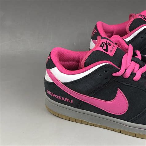 Nike SB Dunk Low Premium QS ‘Disposable’ Black/Pink Foil-White – The ...