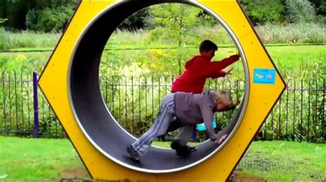 Epic fail human hamster wheel accident - YouTube