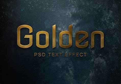 Free PSD | Golden text effect on grunge background