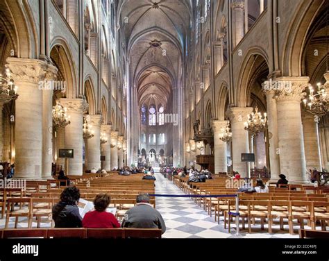 Interior of Notre-Dame de Paris. Notre-Dame de Paris ("Our Lady of ...