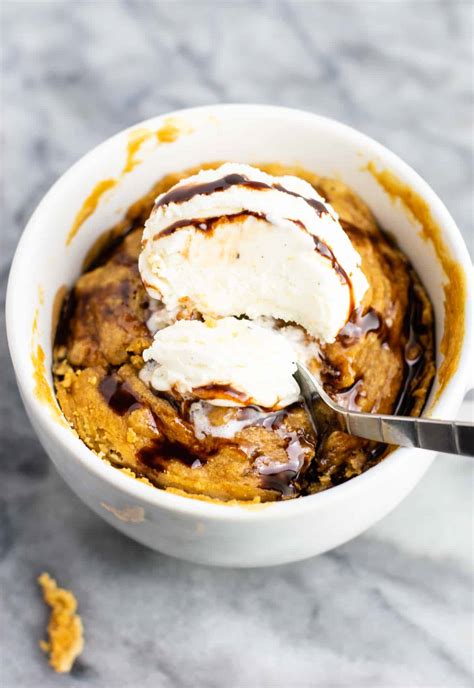 Peanut Butter Cookie in a Mug (gluten free) - Build Your Bite