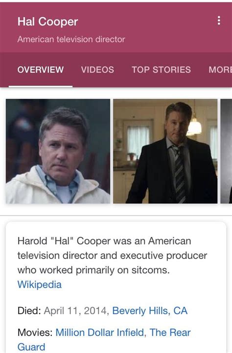 Hal Cooper is not who you think he is. He died in 2014. : r/riverdale