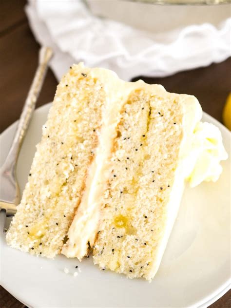 Lemon Poppy Seed Cake Recipe with Lemon Curd Frosting