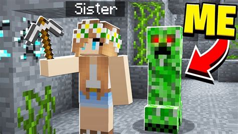 TROLLING MY LITTLE SISTER IN MINECRAFT! - YouTube