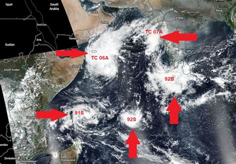 A rare occurrence in the tropics - five (5) tropical systems are ...