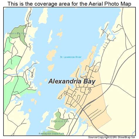 Aerial Photography Map of Alexandria Bay, NY New York