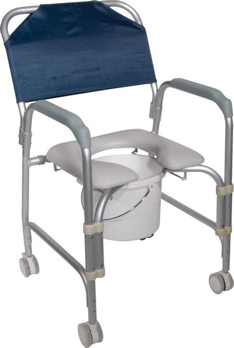 ROLLING SHOWER CHAIR W/PADDED SEAT DRIVE - 822383231785