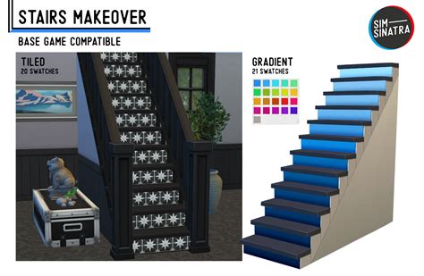 SIMSINATRA : Stairs Makeover 2 files. Base game compatible. Hi...