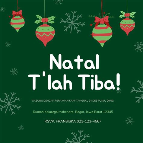 ukuran kertas untuk undangan natal Contoh undangan natal / 35 ide ...