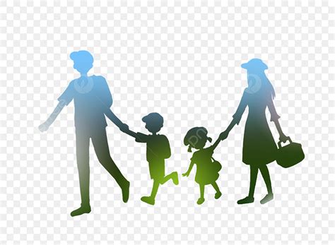 Family Holding Hands Clipart Transparent Background, Family Portrait Of ...