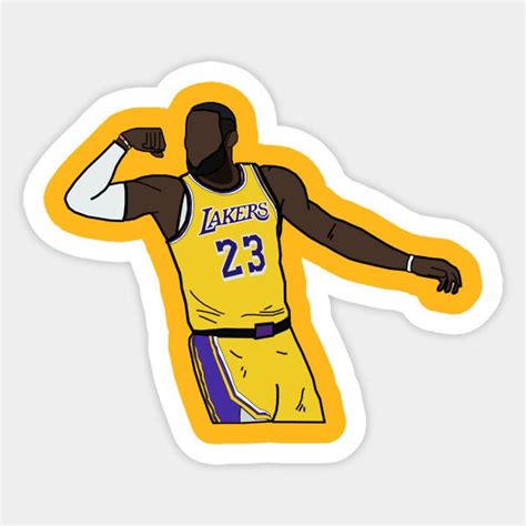 Lebron Lakers Sticker laptop decal bottle decal anywhere water | Etsy ...