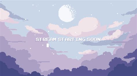 Purple clouds Animated Twitch screens