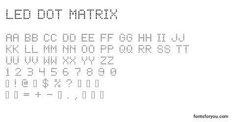 LED Dot Matrix Font: Download for Free, Online