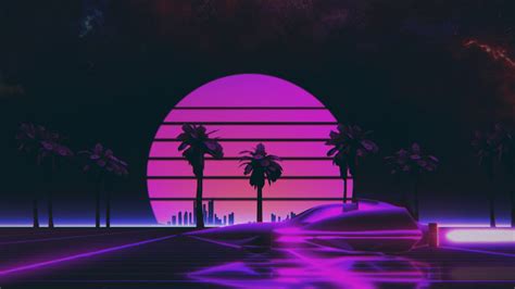 Outrun Sunset Animation Loop - Creative Commons - YouTube