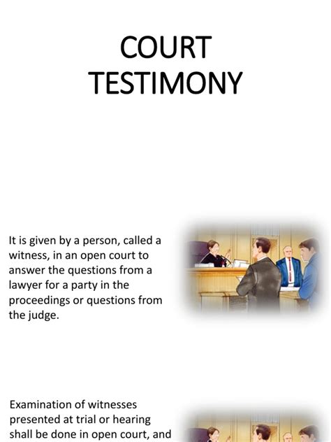 Court Testimony | Cross Examination | Witness