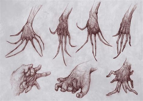 ArtStation - hands , STefan Cordioli | Scary drawings, Scary art ...