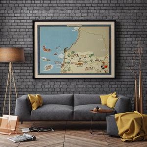 Nahariya Map Print Israel Map Posters Canvas Print Wall Art Pull Down ...