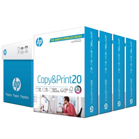 HP Printer Paper, Copy & Print 20lb, 8.5x11, 4 Bulk Packs, White, 3000 ...