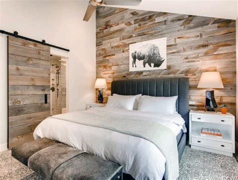 35 Marvelous Wooden Accent Wall Bedroom - Home Decoration and ...