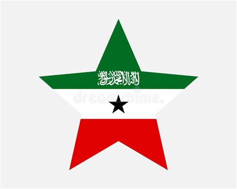 Somaliland Star Flag. Republic of Somaliland Star Shape Flag Stock ...