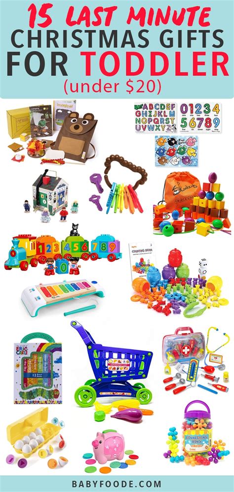 15 Last Minute Christmas Gift Ideas for Toddlers (under $20) - Baby Foode