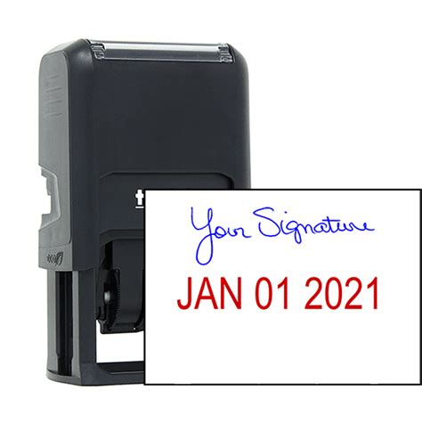 Self-inking Signature Stamps with Date | Simply Stamps