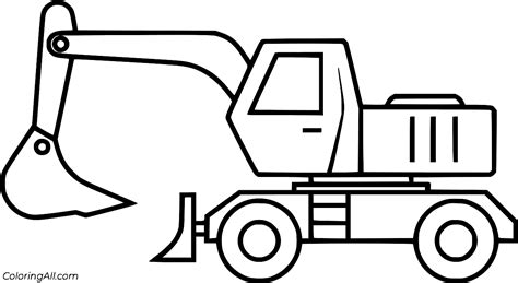 Excavator Coloring Pages - Free Coloring Pages Printables